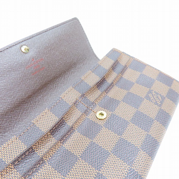 実際に弊社で買取させて頂いたLOUIS VUITTON/ルイ ヴィトン ダミエ ポルトフォイユ サラ 二つ折り長財布 N61734の画像 7枚目
