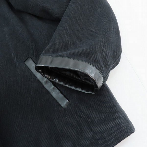 実際に弊社で買取させて頂いたCALEE/キャリー 22AW 065 Logo embroidery sports type jacket/キャンバス レザー切り替え スポーツタイプ ジャケット/XLの画像 8枚目