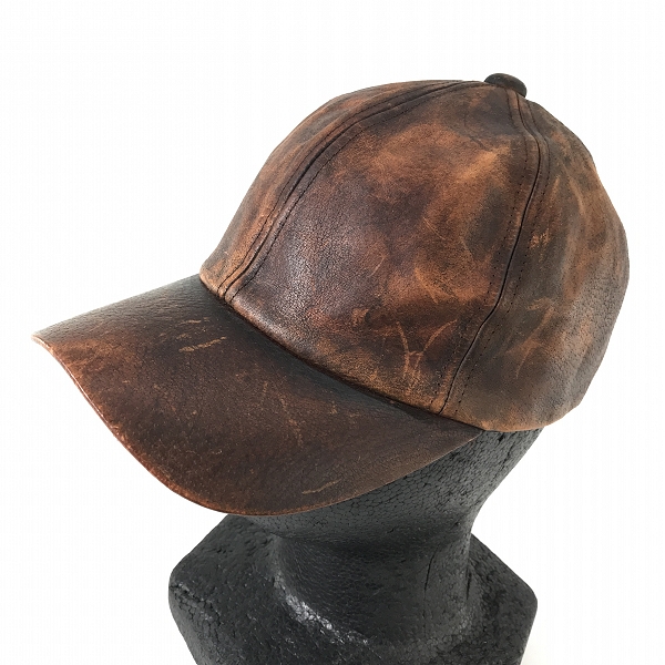 実際に弊社で買取させて頂いたCA4LA/カシラ レザー  6パネル キャップ