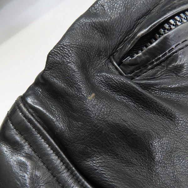 実際に弊社で買取させて頂いたISAMU KATAYAMA BACKLASH/バックラッシュ ドイツカーフ ダブルライダース 1148-02/Lの画像 4枚目