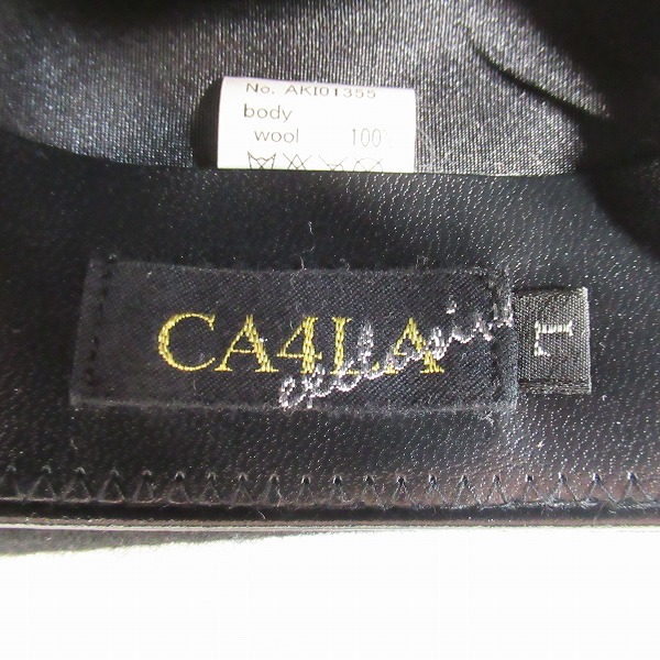 実際に弊社で買取させて頂いたBLACK SIGN×CA4LA/ブラックサイン×カシラ ウール 中折れハット AKI01355/Lの画像 5枚目