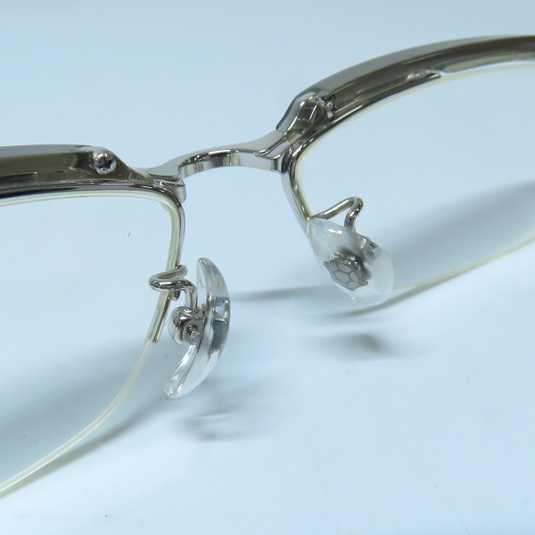 実際に弊社で買取させて頂いた999.9/フォーナインズ ハーフリム 度入り眼鏡/メガネフレーム M-21の画像 3枚目