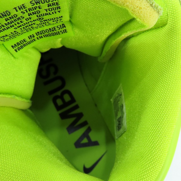 実際に弊社で買取させて頂いたNIKE×AMBUSH/ナイキ×アンブッシュ DUNK HIGH/ダンクハイ フラッシュライム CU7544-300/26の画像 4枚目