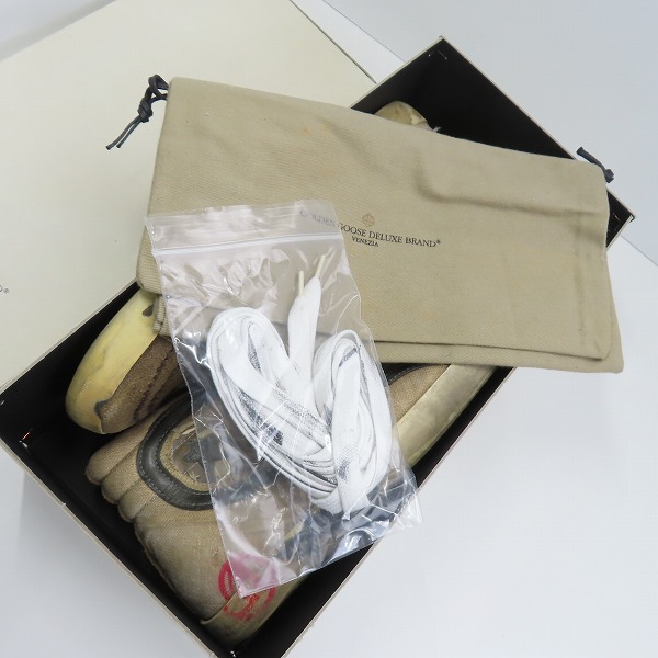 実際に弊社で買取させて頂いた【観賞用】GOLDEN GOOSE/ゴールデングース SLIDE/スライド USED加工 サイドジップ シューズ/43の画像 8枚目