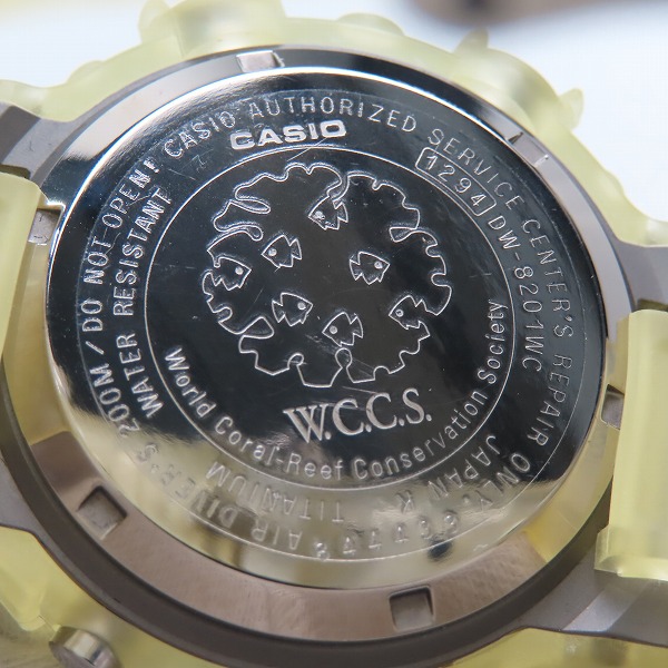 実際に弊社で買取させて頂いたG-SHOCK/Gショック W.C.C.S. FROGMAN フロッグマン トリプルマンタ DW-8201WC-2Tの画像 3枚目