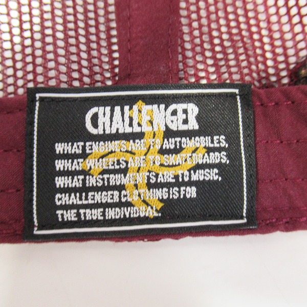 実際に弊社で買取させて頂いたCHALLENGER × SAM'S/チャレンジャー×サムズ CAMS メッシュキャップ ボルドーの画像 5枚目