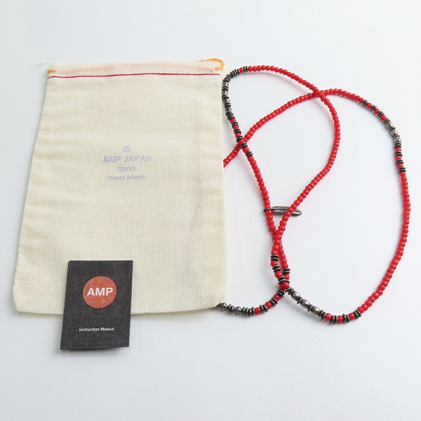 実際に弊社で買取させて頂いたAMP JAPAN/アンプジャパン フェザー付き ビーズネックレスの画像 6枚目