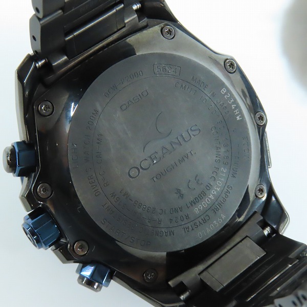 実際に弊社で買取させて頂いたCASIO/カシオ OCEANUS/オシアナス カシャロ チタン OCW-P2000B-1AJF 200Mの画像 5枚目