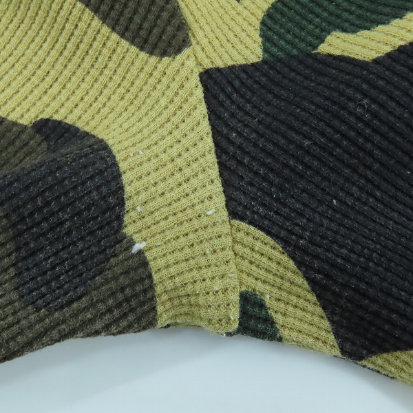 実際に弊社で買取させて頂いたA BATHING APE/アベイシングエイプ UNDERWEAR 1ST CAMO THERMAL LT ロングスリーブTシャツ XLの画像 6枚目