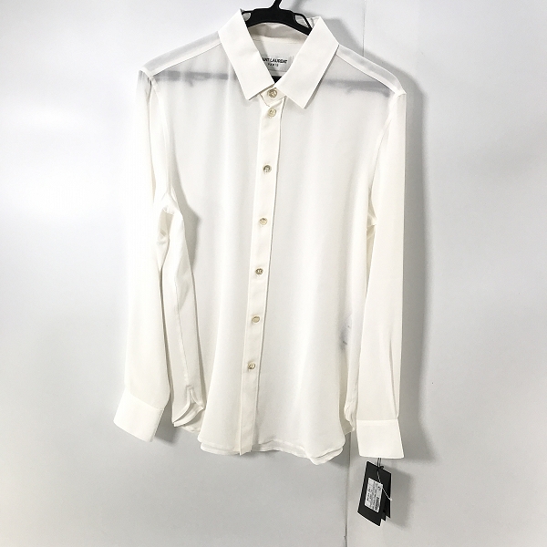 実際に弊社で買取させて頂いた(2)【未使用】SAINT LAURENT/サンローラン シルク100％ 長袖シャツ 510433 Y100W/F38