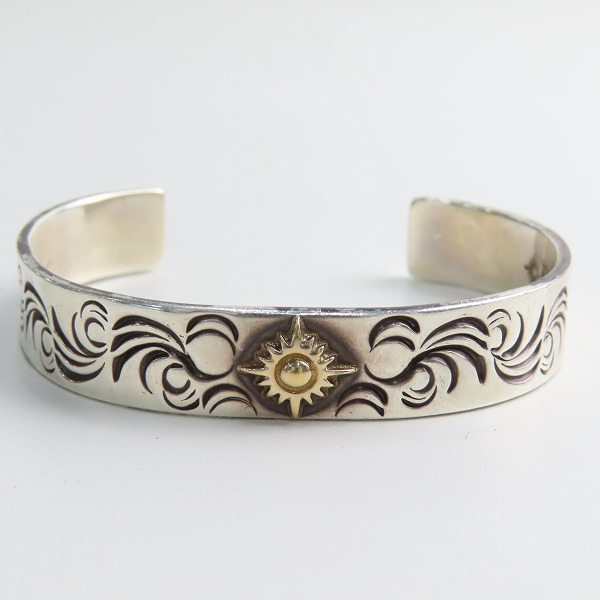 実際に弊社で買取させて頂いたARIZONA FREEDOM/アリゾナフリーダム K18太陽神 巻唐草バングルの画像 1枚目