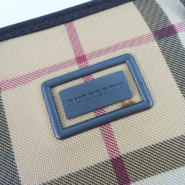 実際に弊社で買取させて頂いたBURBERRY/バーバリー ノバチェック キャンバス/レザー ミニボストン ハンドバッグの画像 5枚目