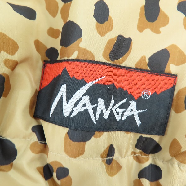 実際に弊社で買取させて頂いたWACKO MARIA×NANGA/ワコマリア×ナンガ レオパード ダウンジャケット /XLの画像 4枚目