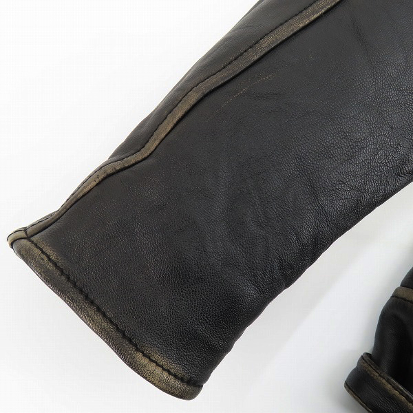 実際に弊社で買取させて頂いたnano universe/ナノユニバース シープスキン ライダースジャケット NUC63L01078SH /Sの画像 6枚目