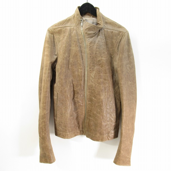 実際に弊社で買取させて頂いた RICK OWENS/リックオウエンス Mollino biker/モリノバイカー レザー ジャケット RU6762/S