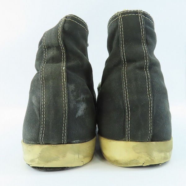 実際に弊社で買取させて頂いた【観賞用】GOLDEN GOOSE/ゴールデングース キャンバスハイカットスニーカー ブラック/43の画像 1枚目