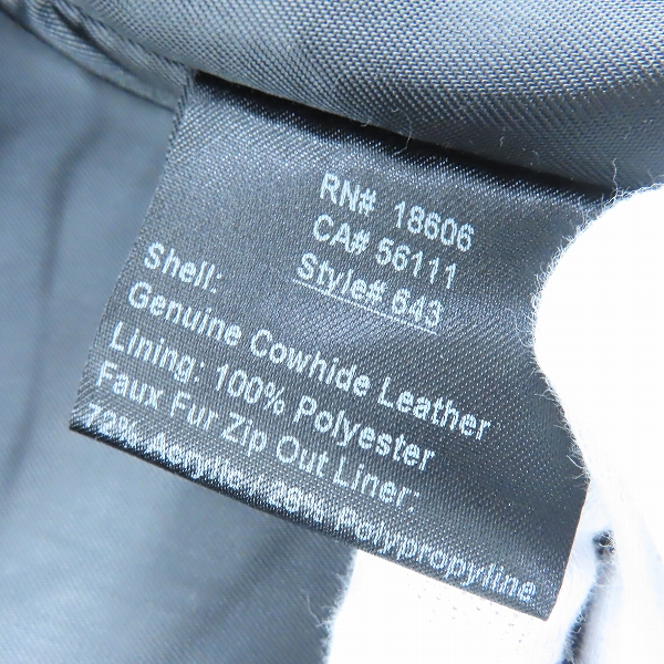 実際に弊社で買取させて頂いたSCHOTT/ショット ファーライナー付き ライダースジャケット 643 42の画像 3枚目