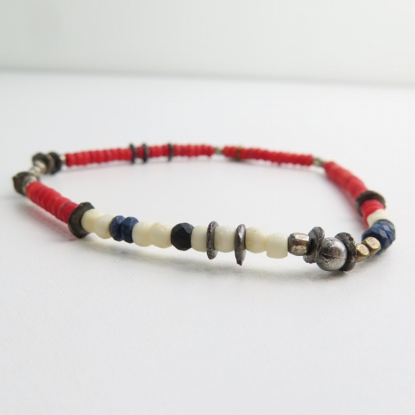 実際に弊社で買取させて頂いたAMP JAPAN/アンプジャパン ビーズ チャーム付き アンクレット レッドの画像 3枚目