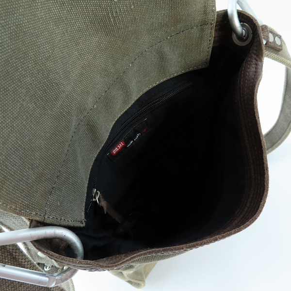 実際に弊社で買取させて頂いたDIESEL/ディーゼル キャンバス ショルダーバッグの画像 4枚目