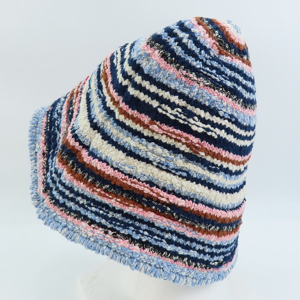 実際に弊社で買取させて頂いたMARNI/マルニ ミックスニット ハット/帽子 マルチカラー/Lの画像 2枚目