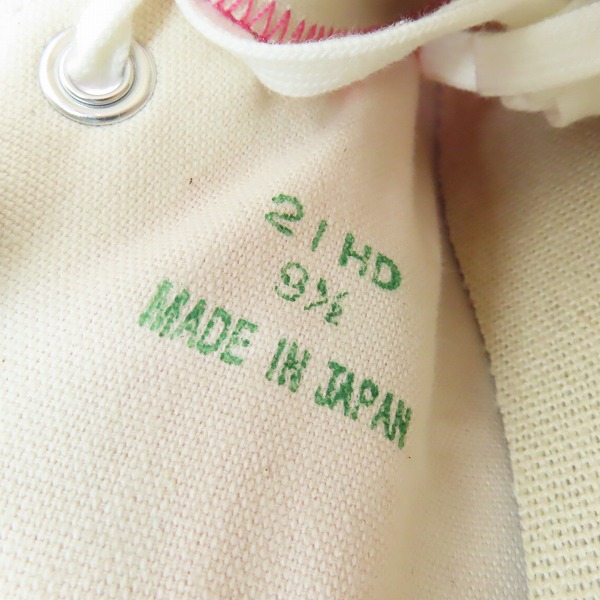 実際に弊社で買取させて頂いた【未使用】CONVERSE/コンバース CANVAS AS J OX キャンバススニーカー 日本製/9.5の画像 5枚目