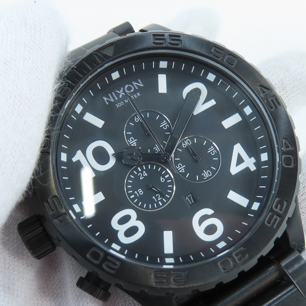 実際に弊社で買取させて頂いたNIXON/ニクソン 腕時計/ウォッチ THE 51-30 ALL BLACK【動作未確認】の画像 5枚目