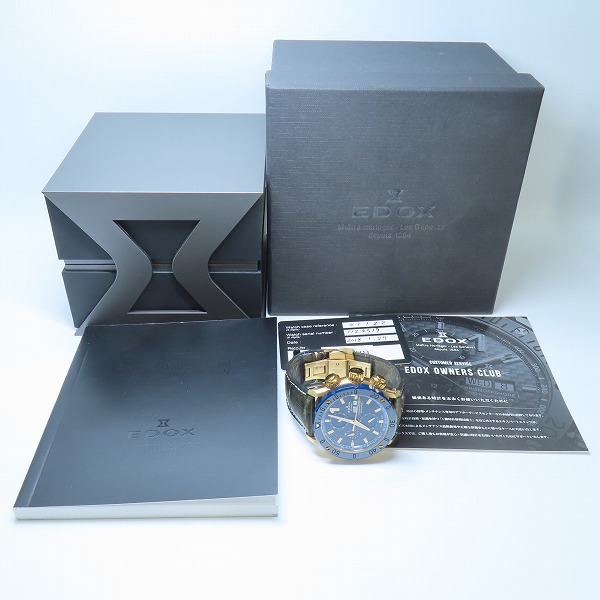 実際に弊社で買取させて頂いた【難有り】EDOX/エドックス クロノオフショア1 クロノグラフオートマチック 腕時計 01122-37RBU3-BUIR3-Lの画像 9枚目