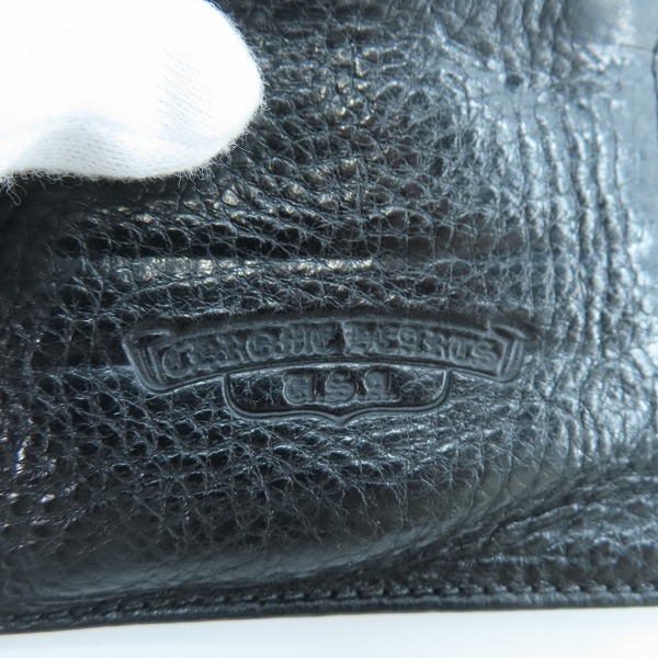 実際に弊社で買取させて頂いたCHROME HEARTS/クロムハーツ 1SNAP CROSS BALL BUTTON WALLET 1スナップ クロスボール ボタン ウォレット 二つ折り財布 の画像 5枚目