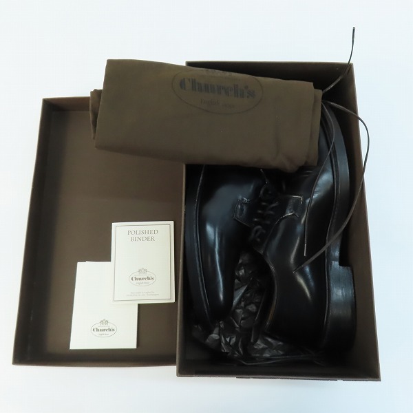 実際に弊社で買取させて頂いたChurch's/チャーチ SHANNON/シャノン プレーントゥシューズ 7313/55Fの画像 8枚目