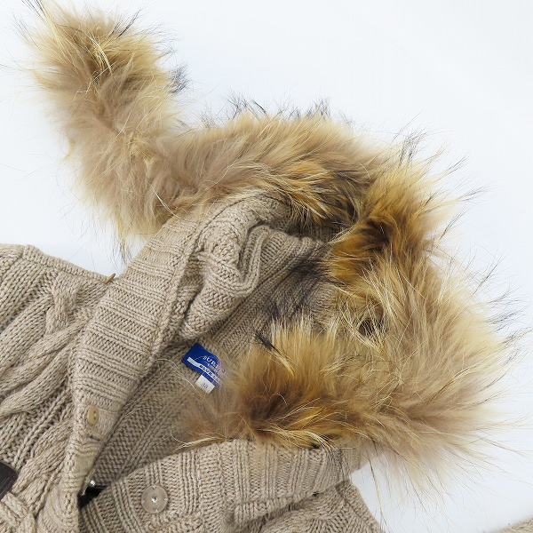 実際に弊社で買取させて頂いた【難有】BURBERRY LONDON BLUE LABEL/バーバリーロンドン ブルーレーベル ダッフルニットコート/E1F21-403-40/38の画像 5枚目