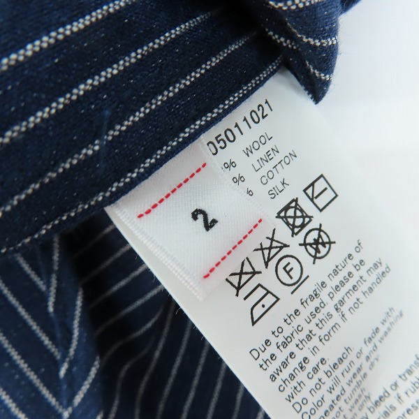 実際に弊社で買取させて頂いたvisvim/ビズビム DUGOUT SHIRT L/S ストライプ柄 ノーカラーシャツ 0121105011021 2の画像 3枚目