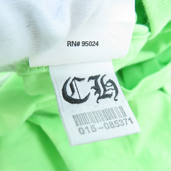 実際に弊社で買取させて頂いたCHROME HEARTS/クロムハーツ×OFF-WHITE/オフホワイト スクロールラベルプリント ロゴプリントTシャツ/Lの画像 5枚目