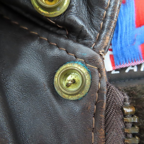 実際に弊社で買取させて頂いたSchott/ショット USA製 ボアライナー付 レザージャケット/40の画像 5枚目