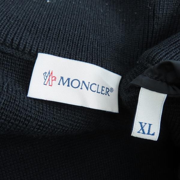 実際に弊社で買取させて頂いた【JPタグ】MONCLER/モンクレール CARDIGAN TRICOT/ニット 切替ナイロン ダウンジャケット G20919B50700 A9341/XLの画像 2枚目