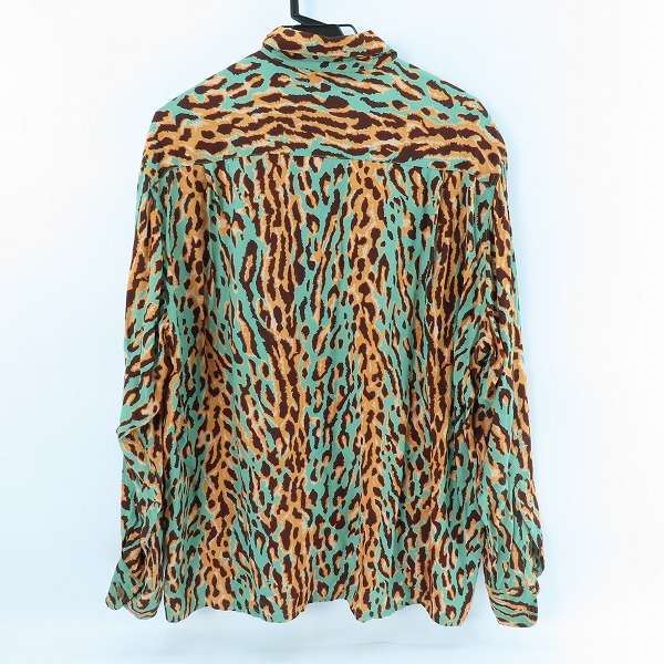 実際に弊社で買取させて頂いたWACKO MARIA/ワコマリア 22FW レオパード柄 長袖 ハワイアンシャツ/アロハシャツ/Lの画像 1枚目