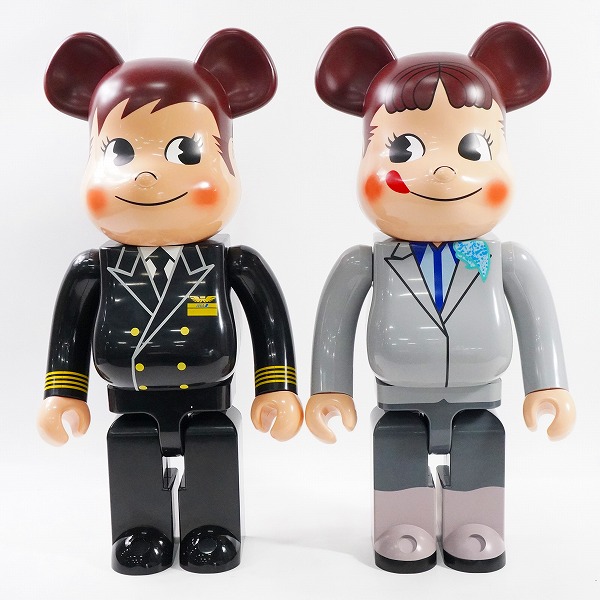 実際に弊社で買取させて頂いた★(2)【未使用】MEDICOM TOY/メディコムトイ BE@RBRICK/ベアブリック ANA CA10代目 ペコちゃん & CAPTAIN ポコちゃん 1000%の画像 1枚目
