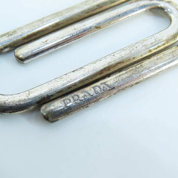 実際に弊社で買取させて頂いたPRADA/プラダ シルバー925 ロゴ入りマネークリップの画像 4枚目