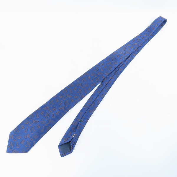 実際に弊社で買取させて頂いたLUIGI BORRELLI/ルイジ ボレッリ ペイズリー柄 ネイビーパープル系 シルク ネクタイの画像 6枚目