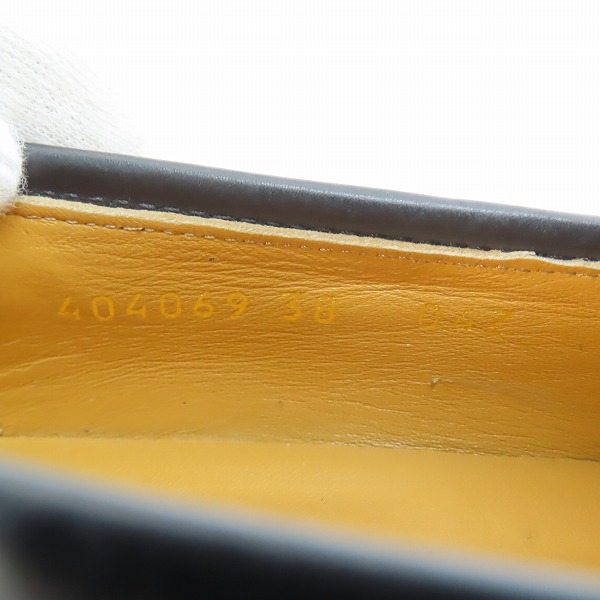 実際に弊社で買取させて頂いたGUCCI/グッチ ヨルダーン レザーホースビットローファー 404069 /38の画像 5枚目