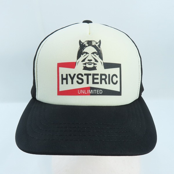 実際に弊社で買取させて頂いたHYSTERIC GLAMOUR/ヒステリックグラマー  UNLIMITED/アンリミテッド メッシュキャップ  02211QH01の画像 1枚目