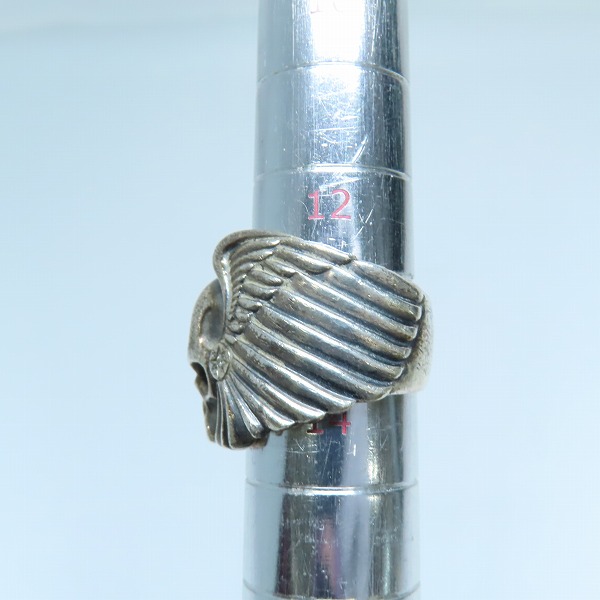 実際に弊社で買取させて頂いたLION HEART/ライオンハート ウイングスカルリング 12.5-15号の画像 7枚目