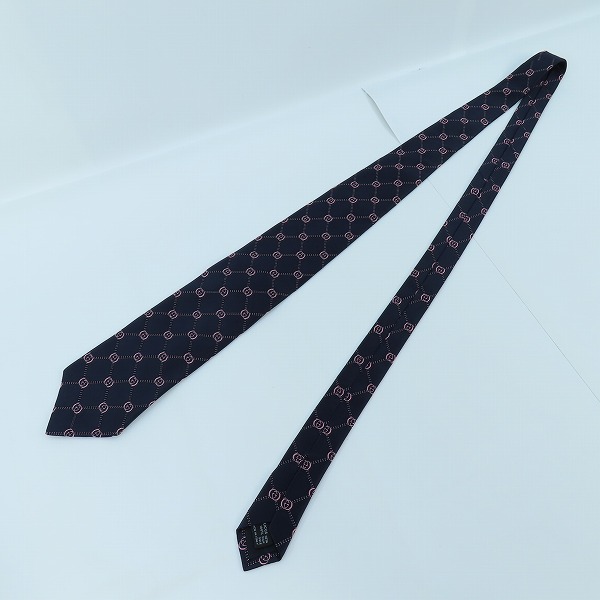 実際に弊社で買取させて頂いたGUCCI/グッチ GG柄 シルク ネクタイの画像 6枚目