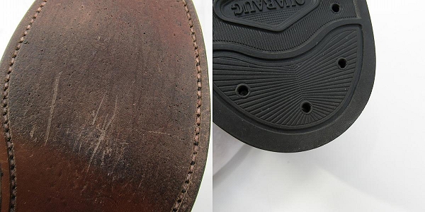 実際に弊社で買取させて頂いたALDEN/オールデン ミリタリーラスト ボックスカーフ プレーントゥ レザーシューズ 53711/6Dの画像 7枚目