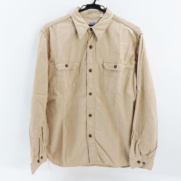 実際に弊社で買取させて頂いたTHE FLAT HEAD/フラットヘッド シャンブレー 長袖 シャツ 7006W/42