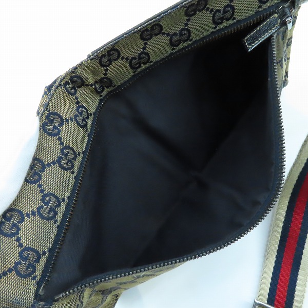 実際に弊社で買取させて頂いたGUCCI/グッチ シェリーライン GGキャンバス ウエストバッグ ボディーバッグの画像 4枚目