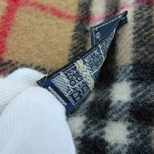 実際に弊社で買取させて頂いたBurberrys/バーバリーズ ノバチェック柄 ウールマフラー ブラウンの画像 3枚目