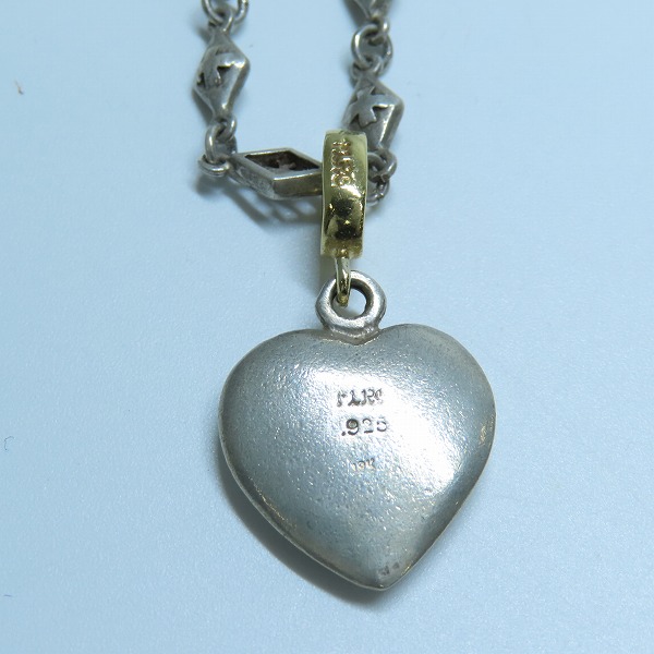 実際に弊社で買取させて頂いたLOREE RODKIN/ローリーロドキン ゴールド ×シルバー925 ハート/クロスペンダントトップ/チェーン付きの画像 2枚目