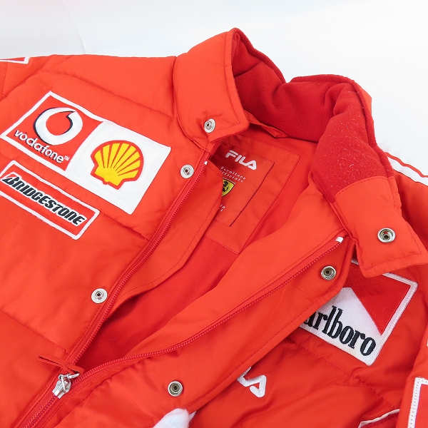 実際に弊社で買取させて頂いたFILA/フィラ Ferrari/フェラーリ Formula1/F1 中綿ジャケット /Mの画像 2枚目