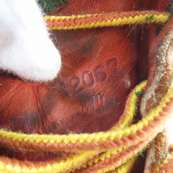 実際に弊社で買取させて頂いたRED WING/レッドウィング 半円犬タグ アイリュッシュセッターブーツ 875/7Eの画像 6枚目