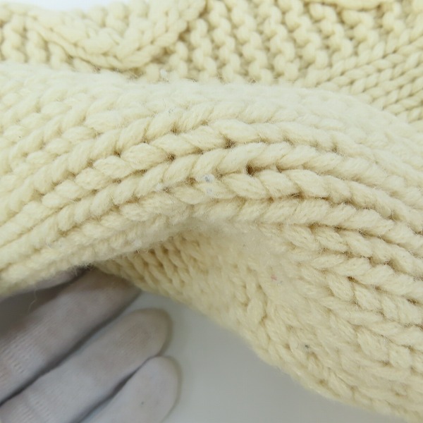 実際に弊社で買取させて頂いたA BATHING APE/アベイシングエイプ GORILLA WOOL ケーブル編み カウチンニット Lの画像 6枚目